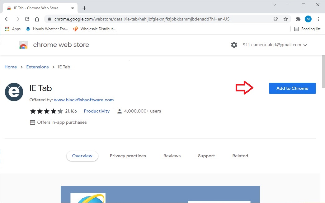 Installing IE Tab in Chrome